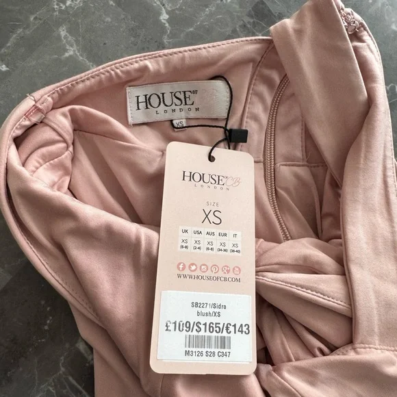 House of CB Sidra Pink Halter Dress NWT - Picture 4 of 4